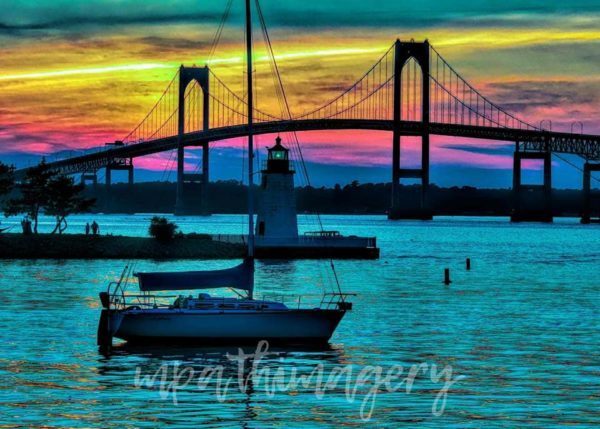Goat Island Lighthouse Sunset